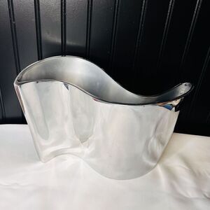 RARE Nambe Linda Celentano Massive Wave Vase Planter 2010 Aluminum Silver MT0109